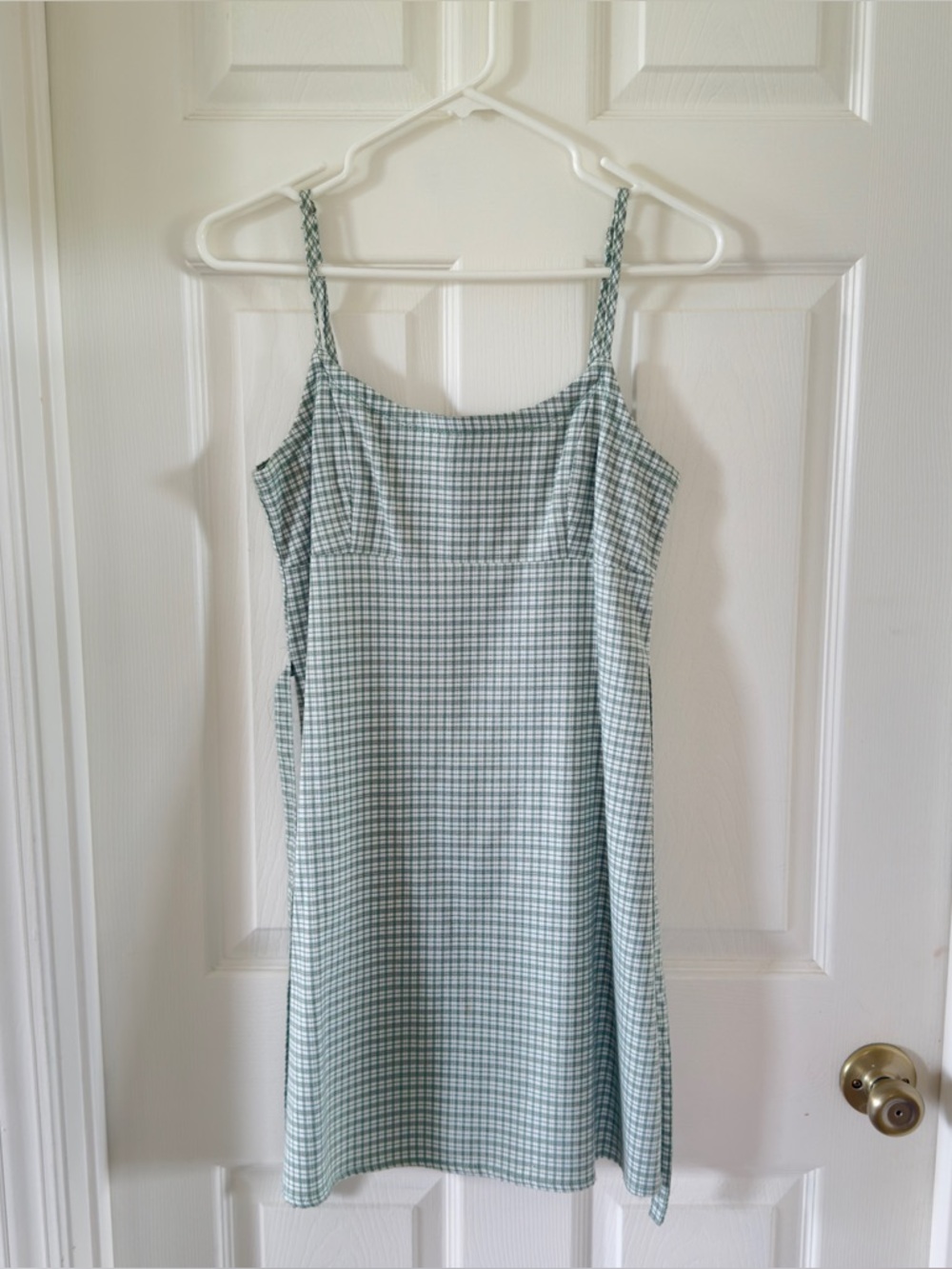 John Galt Plaid Colleen Mini Dress in Green